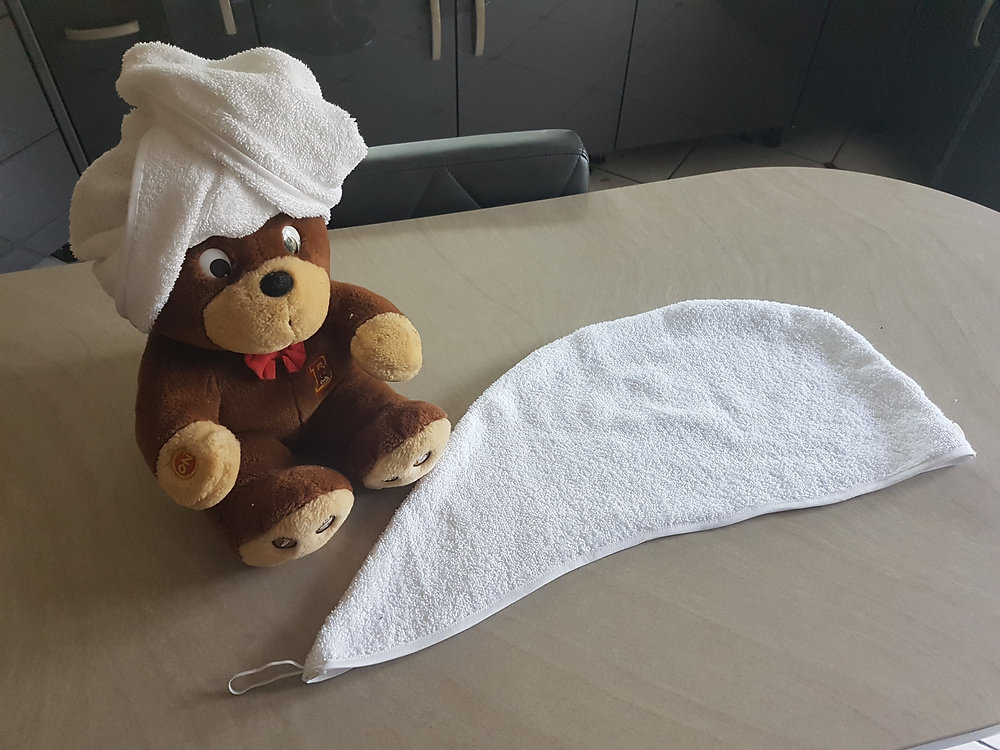Serviette turban pour cheveux