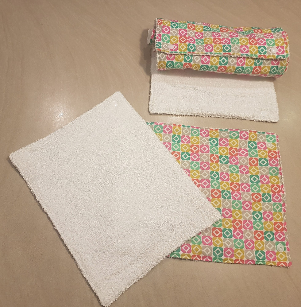 Lot de 6 feuilles d'essuie-tout lavable