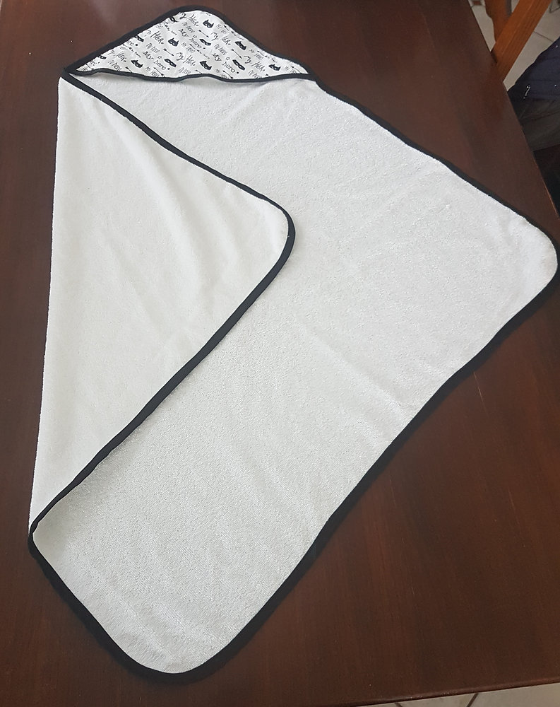 Cape de bain avec gant assorti