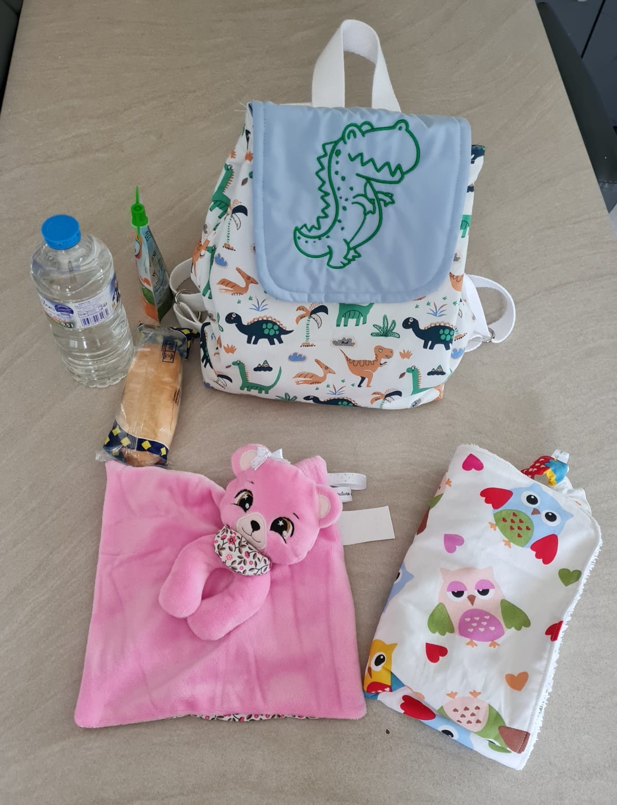 Sac à dos enfant dinosaure fait main
